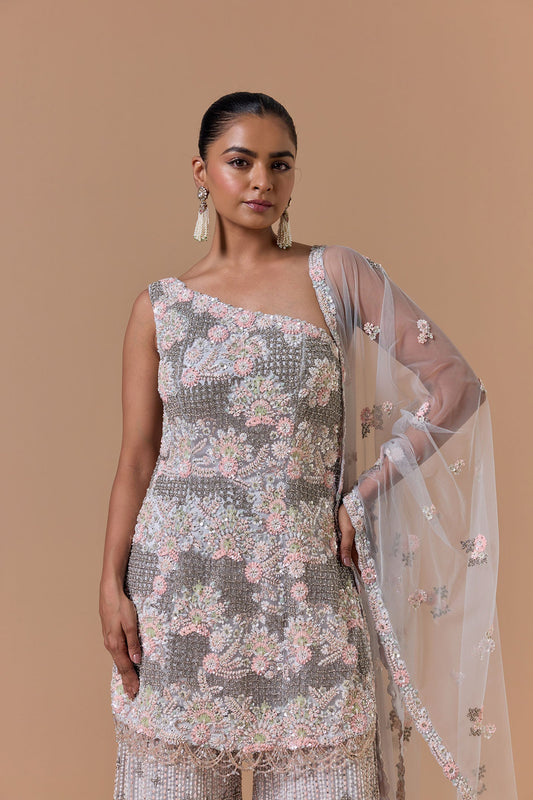 One Off Shouldered Sharara Set