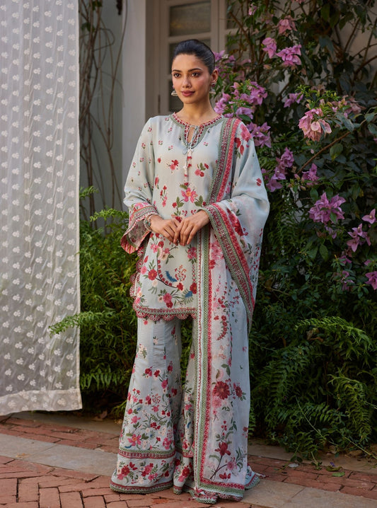 Lirae Lawn Blue Kurta Set