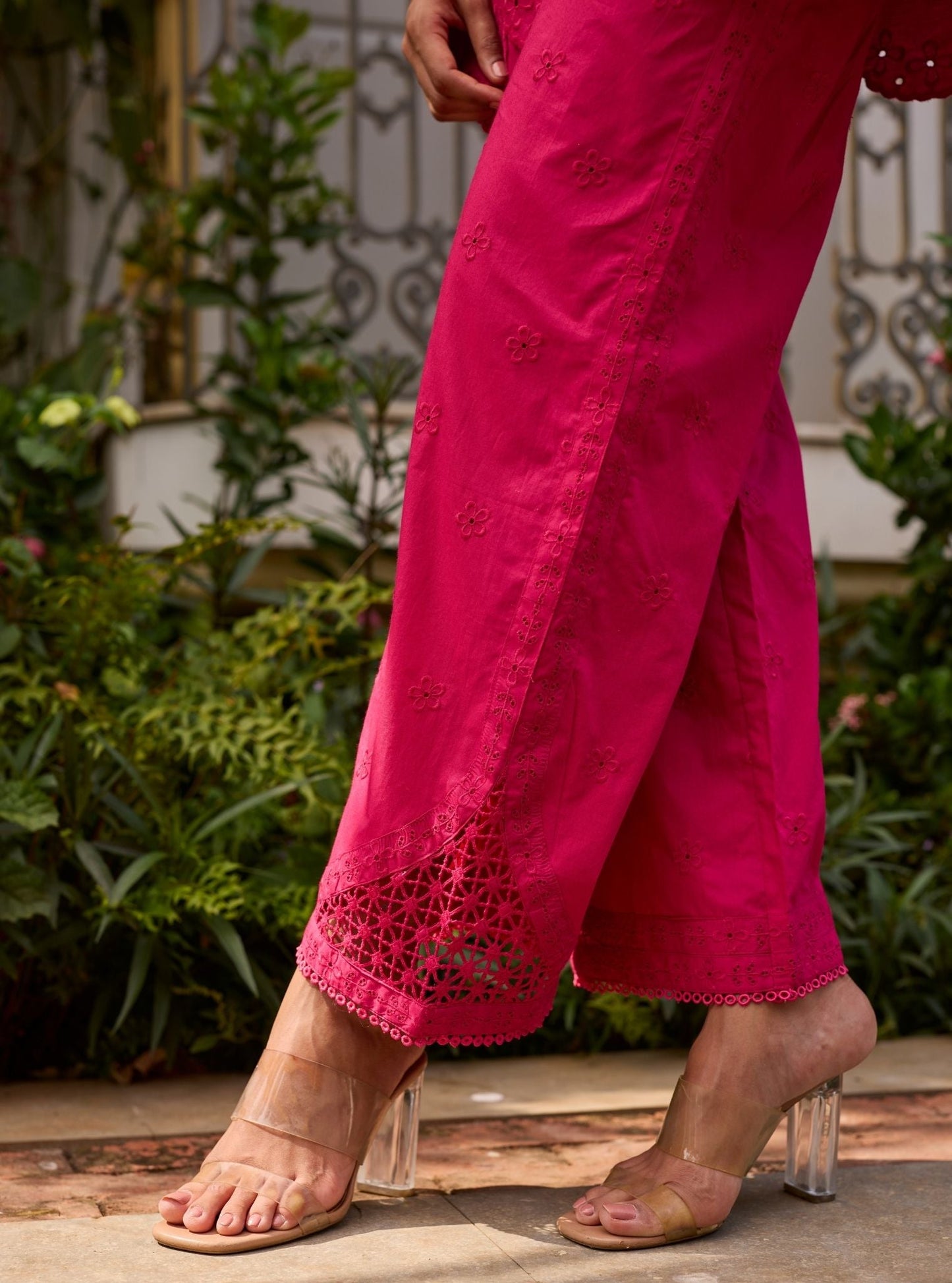 Ishara Supima Cotton Fuschia Top Set