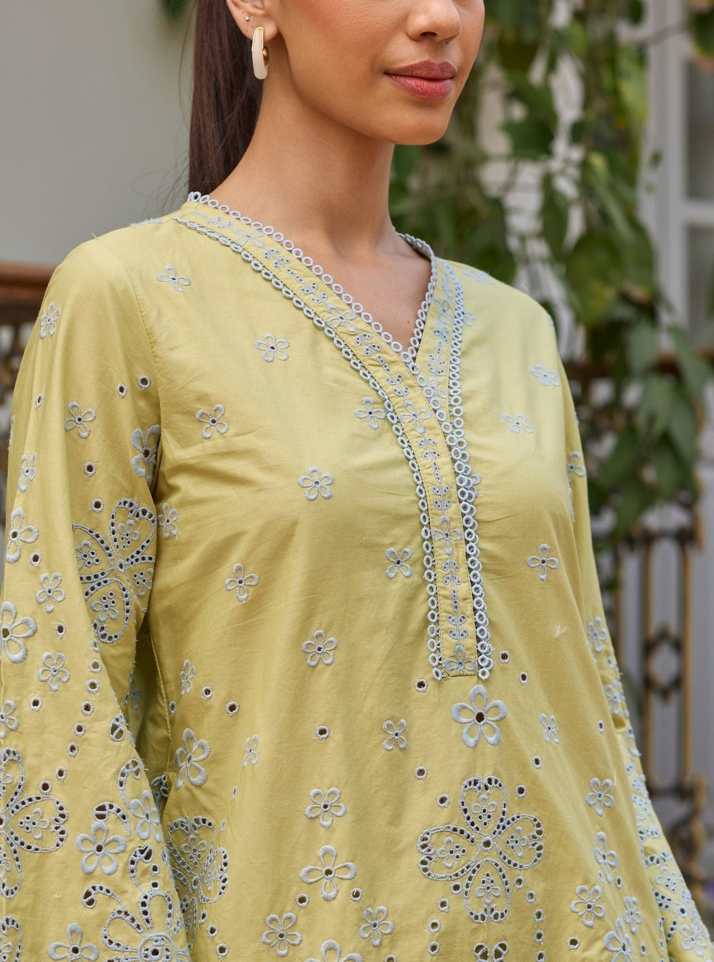 Ishara Supima Cotton Lime Top Set