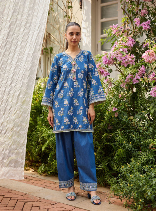 Lavo Denim Kurta Set
