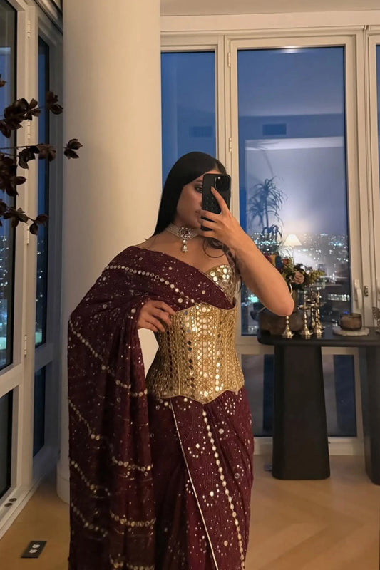 Jully Patel in Mekhala Saree Set