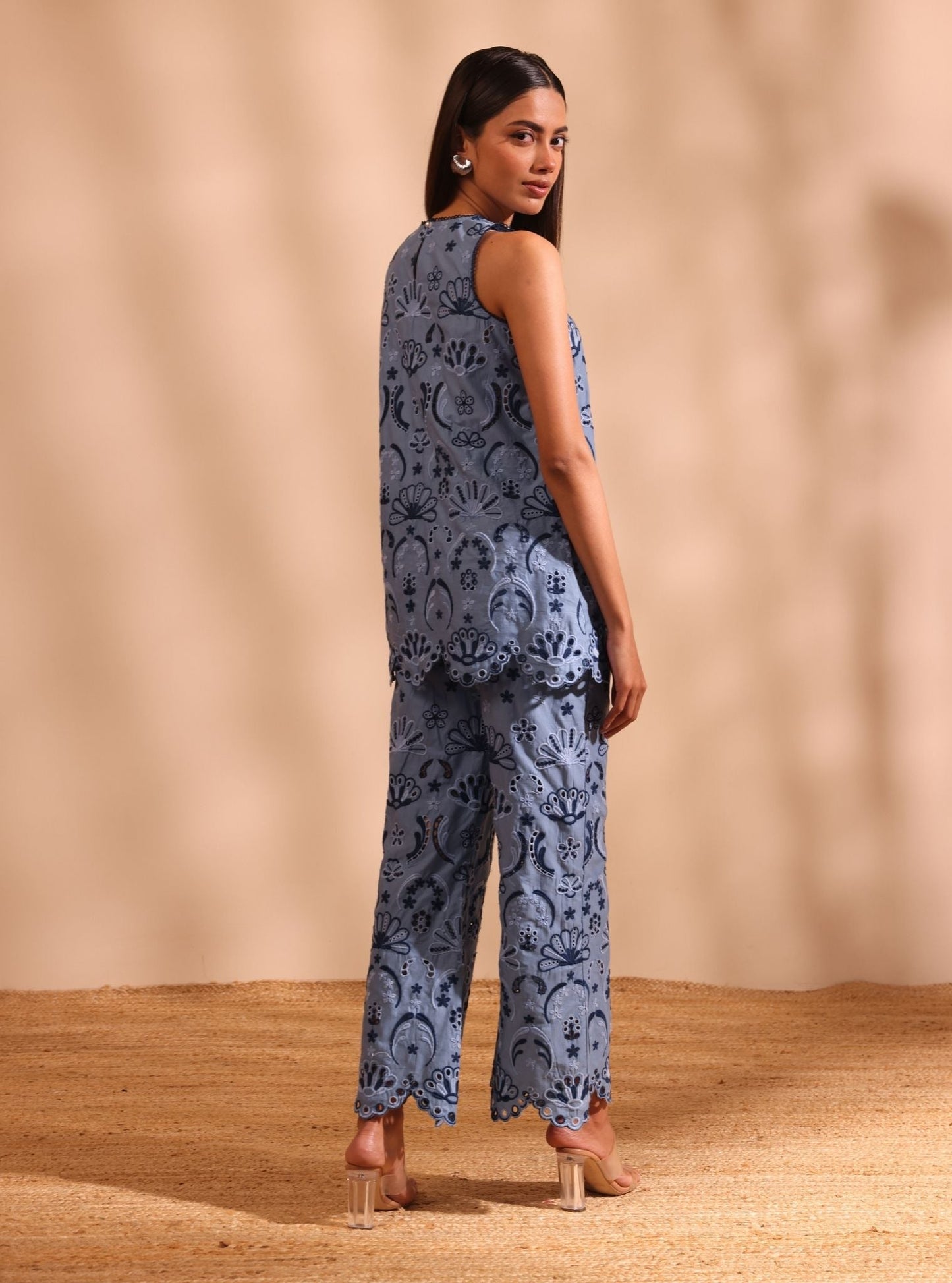 Shaya Supima Cotton Blue Co-ord Set
