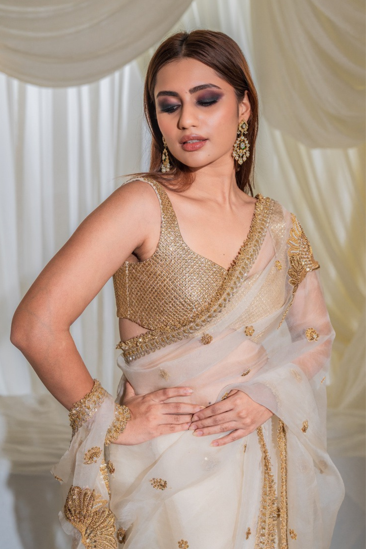 Ivory Printed Lehenga Set
