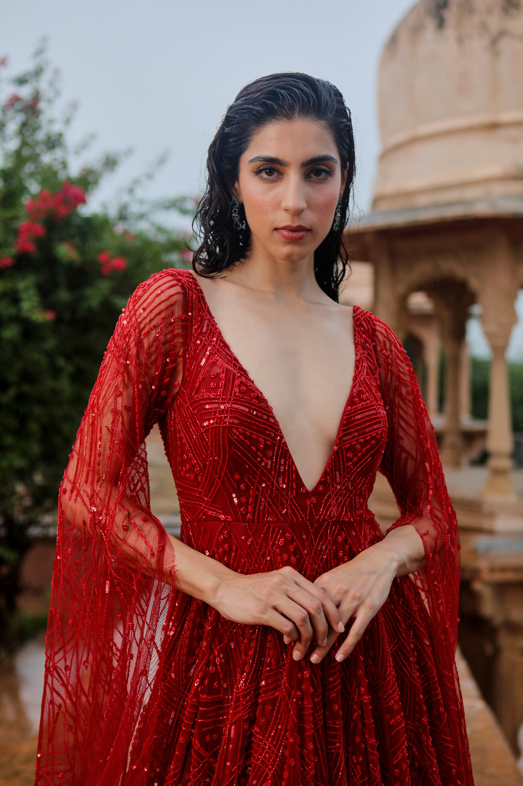Sakshi Sindwani in Urvika Gown