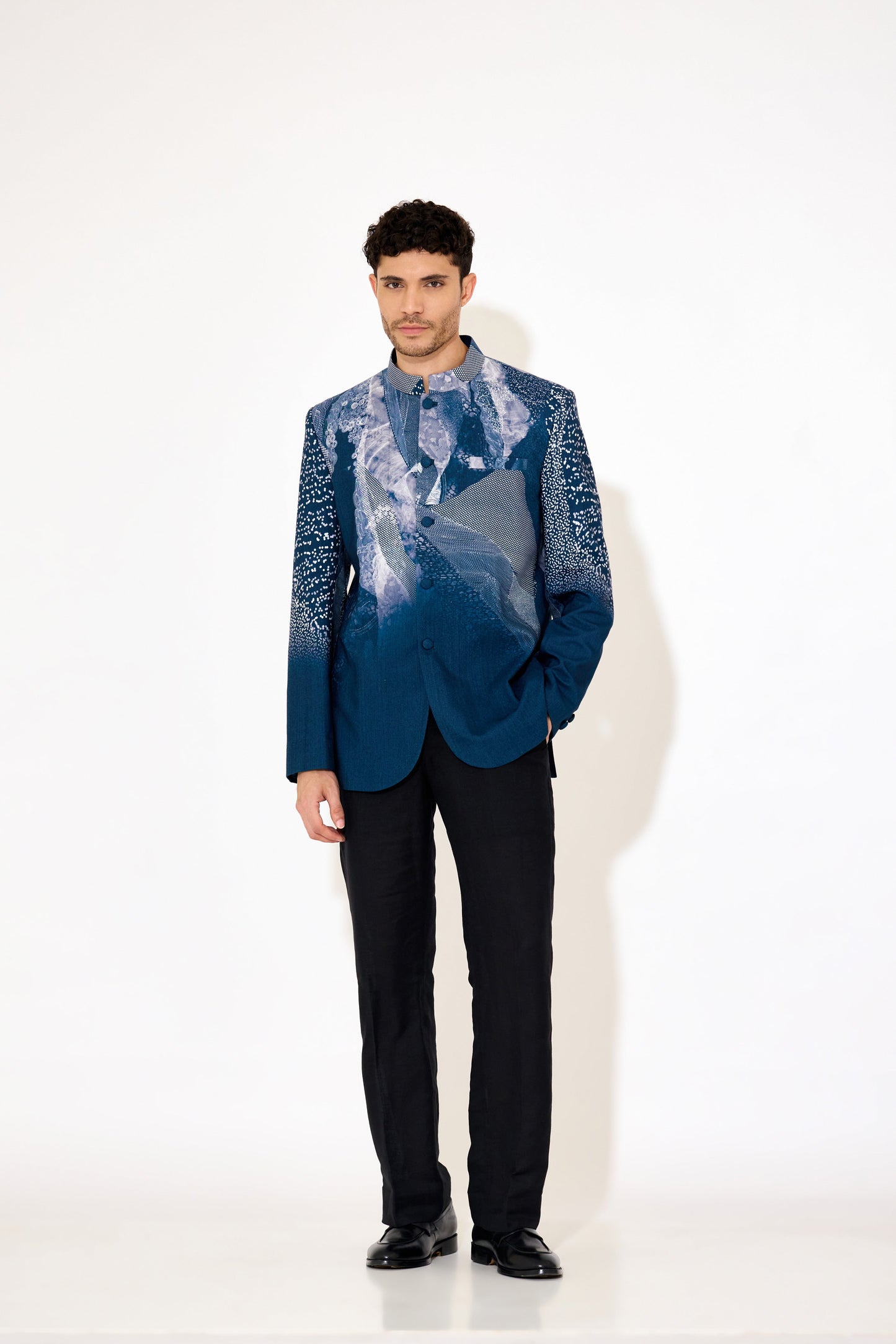 Navy blue bandgala