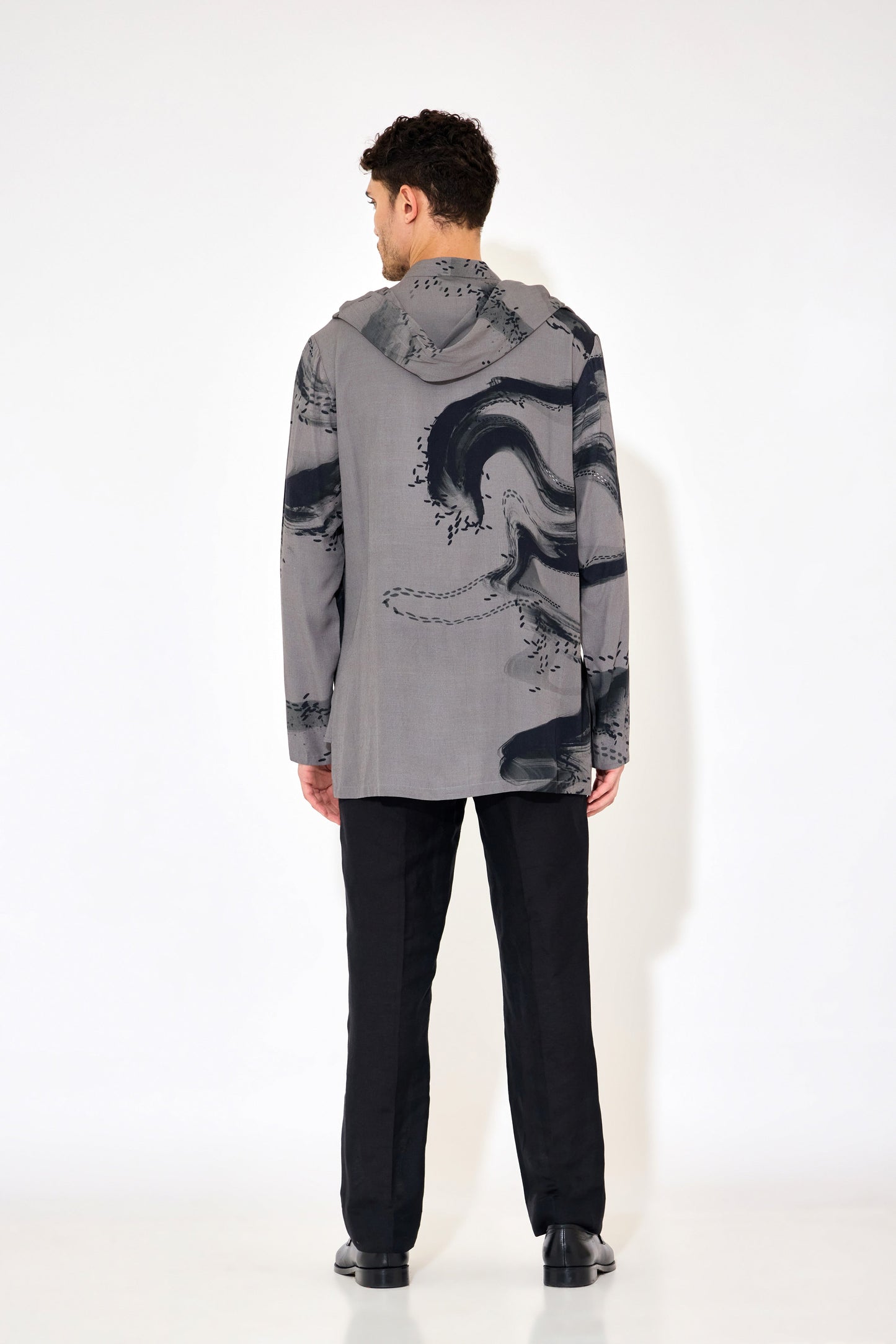 Grey Drape Shirt