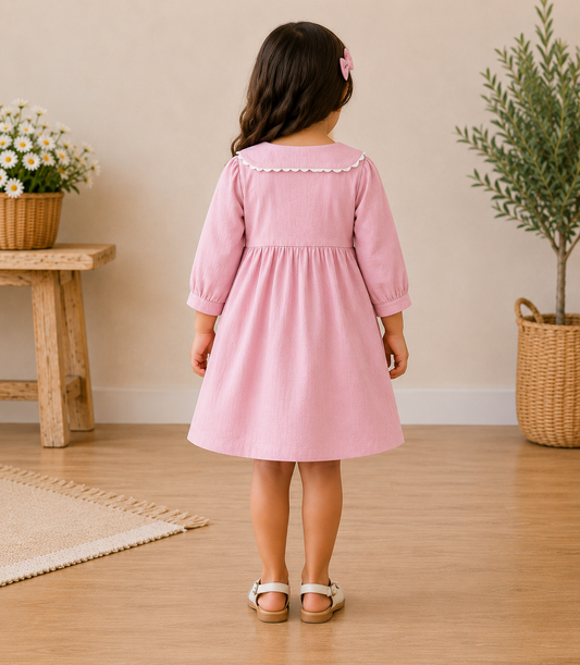 Pink collar dress