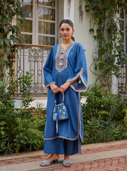 Tivo Denim Kurta Set