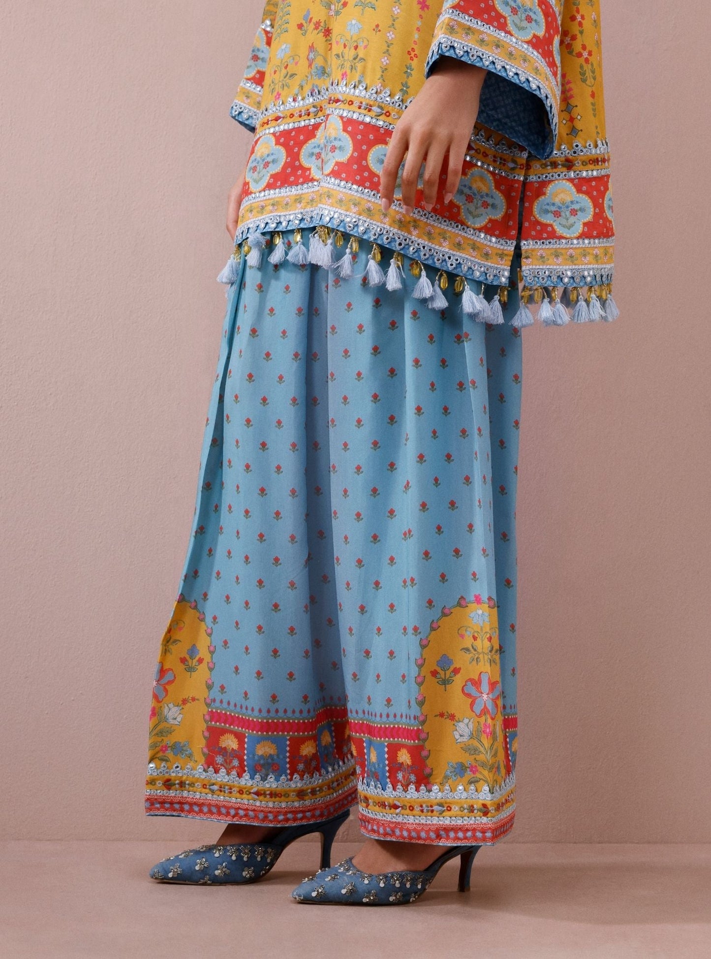 Arohi Lawn Printed White Long Kurta Set