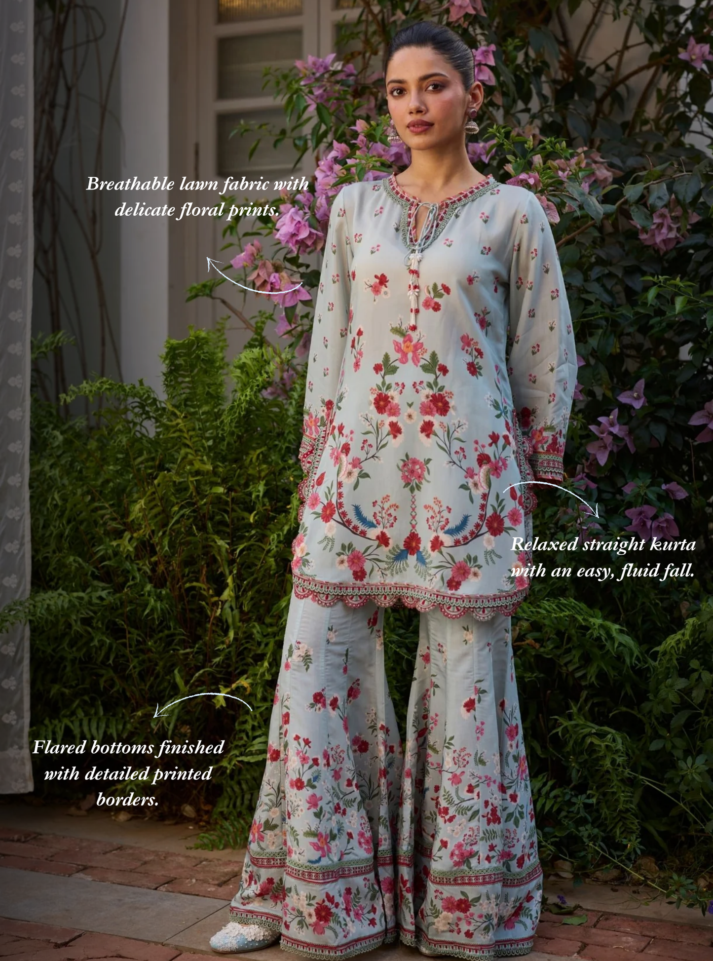 Lirae Lawn Blue Kurta Set