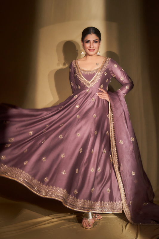 Raveena Tandon in Saira Anarkali Set