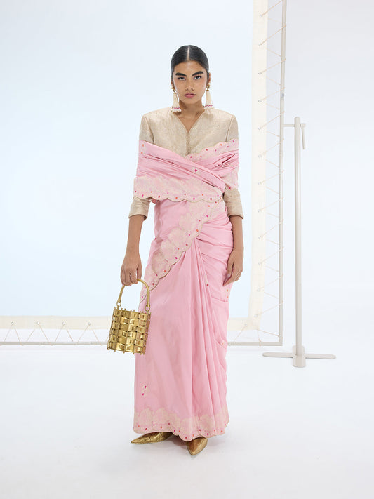 The Candice Saree in Blush Pink
