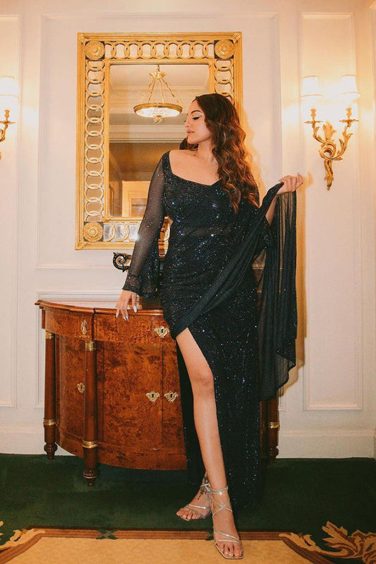 Sonakshi Sinha in Slit Drape Chic