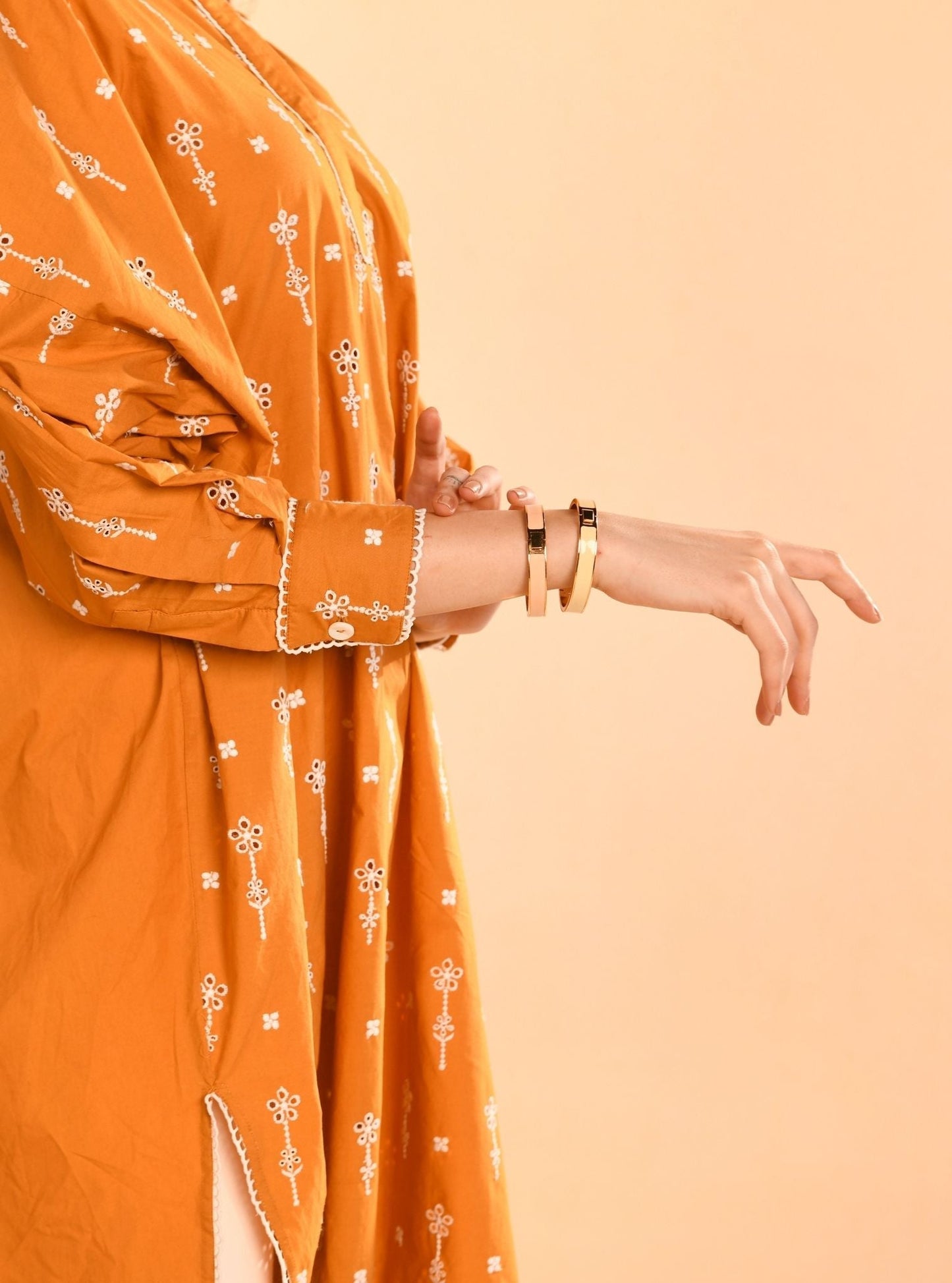 Oriana Supima Cotton Orange Co-ord Set