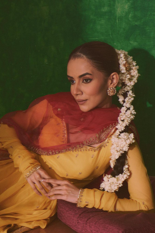 Komal Pandey in Sahana Anarkali Set