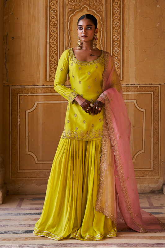 Kritika Khurana in Amisha Sharara Set