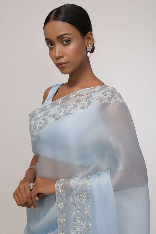 Aqua Aura Saree (Powder Blue)