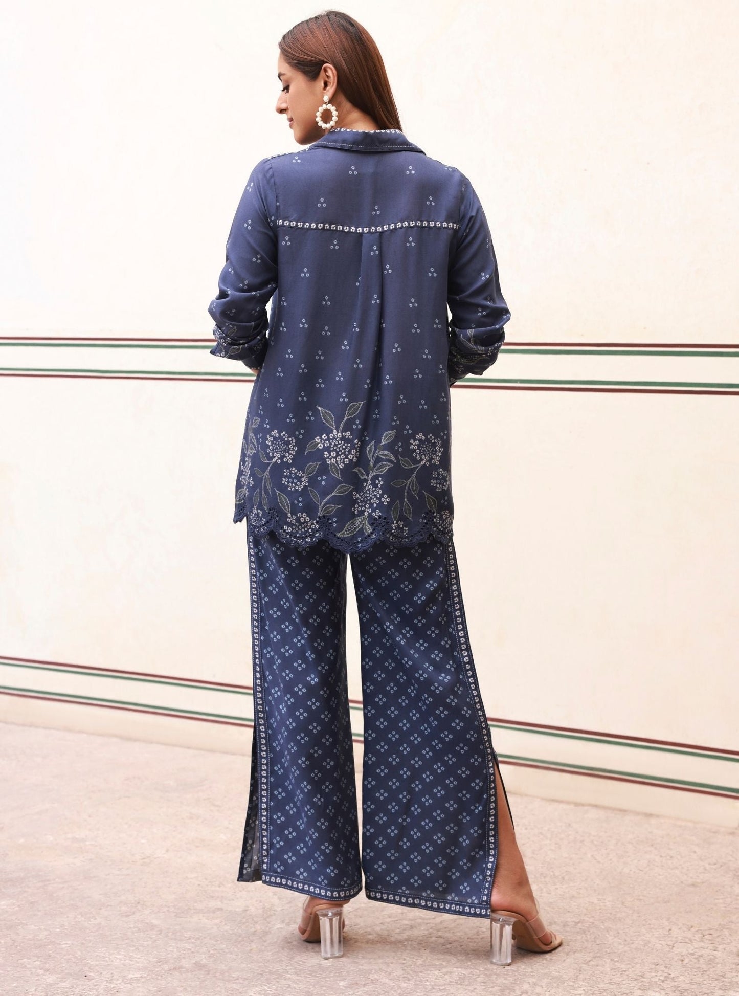 Eirene Lawn Printed Navy Co-ord Set