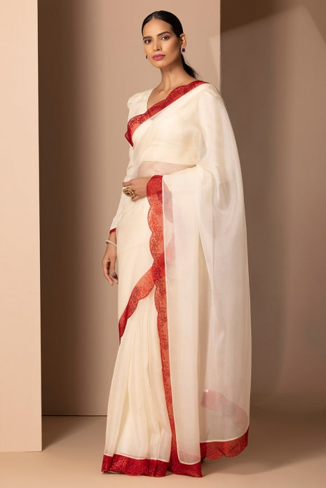 Srija Saree Off white