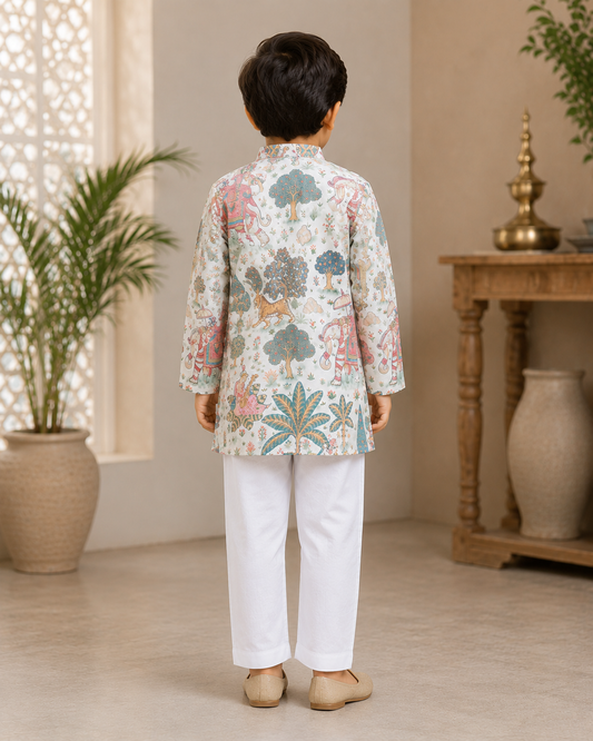 Animal printed kurta set