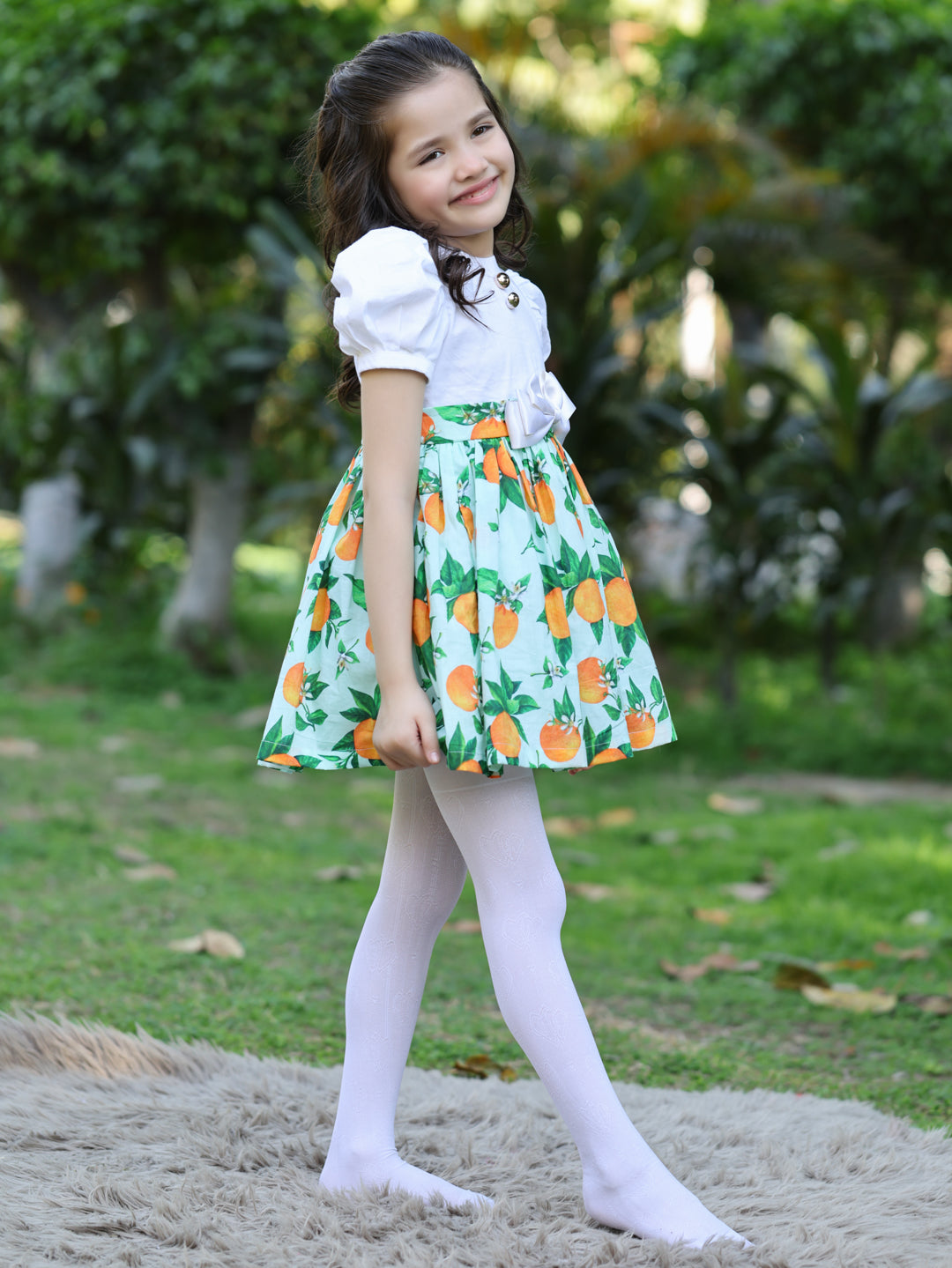 Green Orange Dress