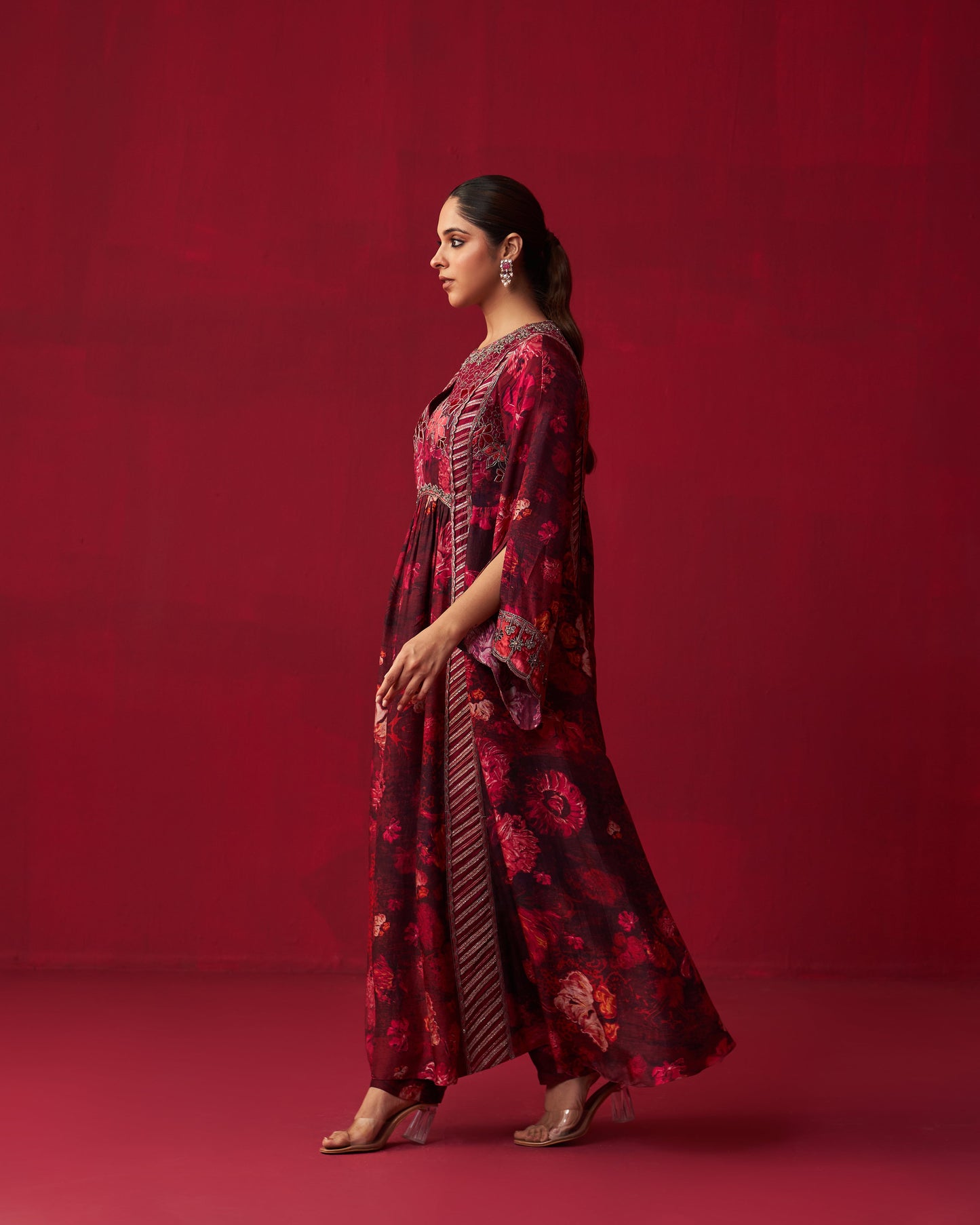 Pink Nature’s Bounty Top and Sharara Set