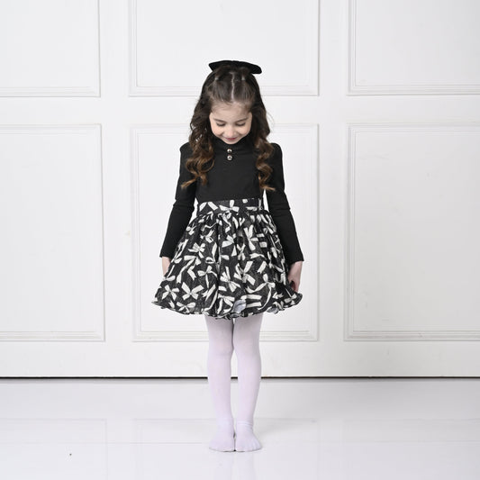Black Bow Skirts Set Co Ords