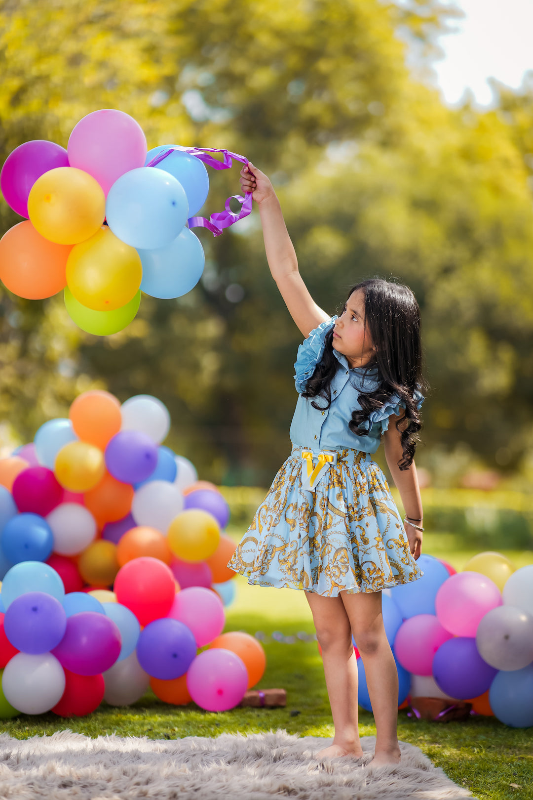Aquamarine Dragonfly Skirt - The Pony & Peony Co.