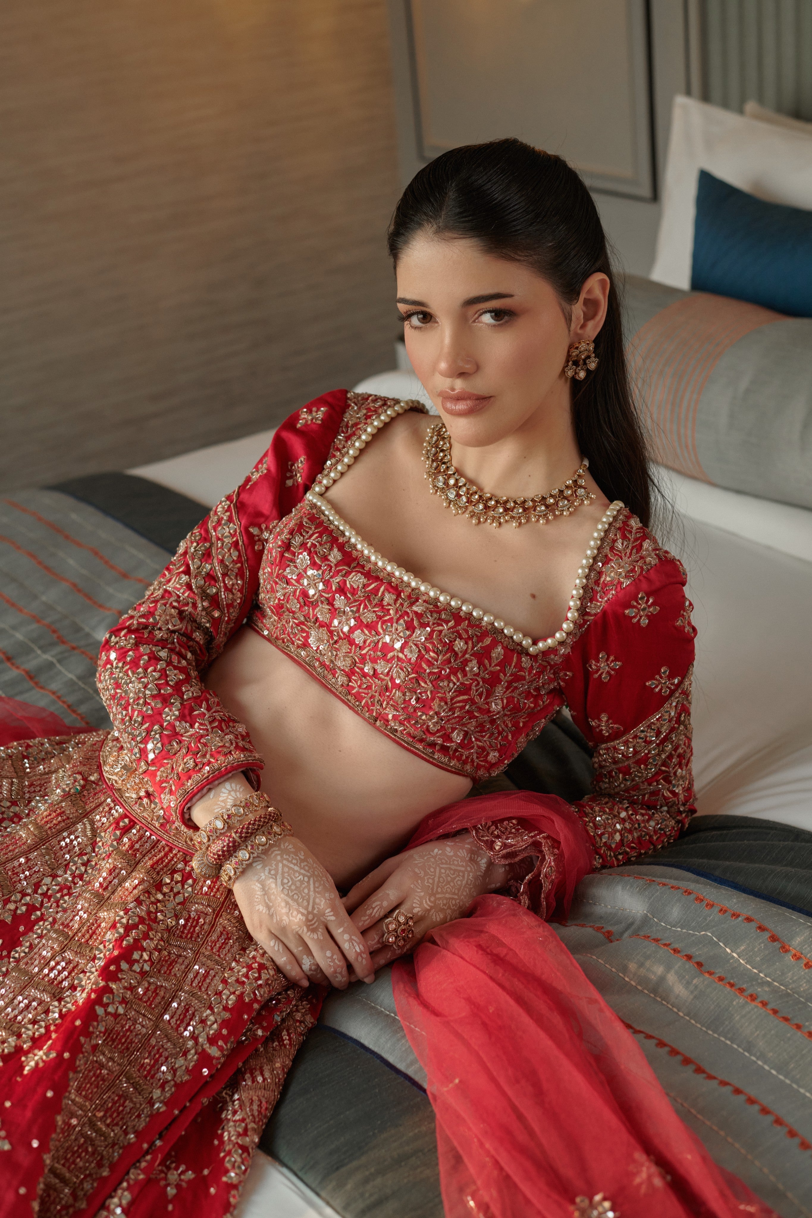 Aayna Habutai Silk and Net Lehenga Set
