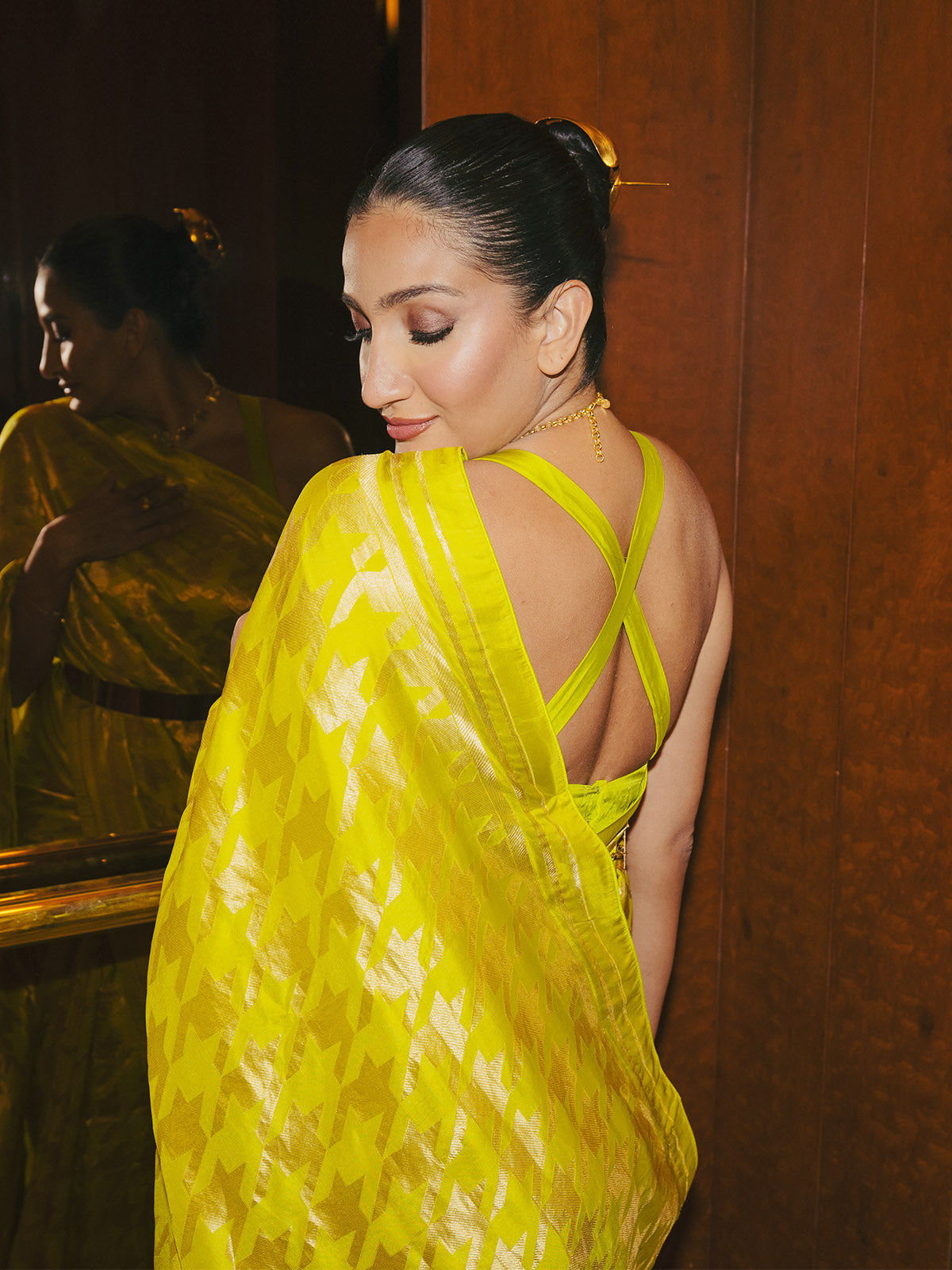 Yellow Gerum Saree