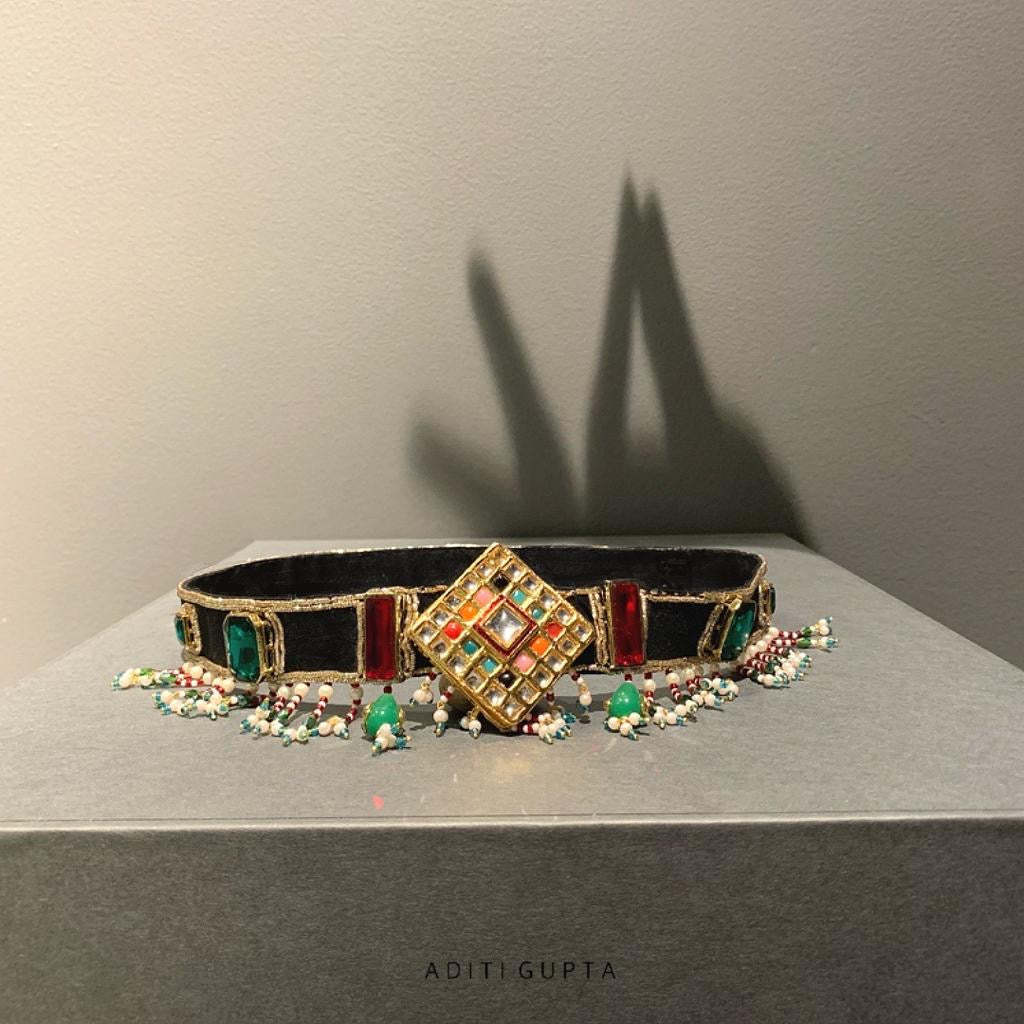 Women's Diamond Brooch Meenakari WaistBelt