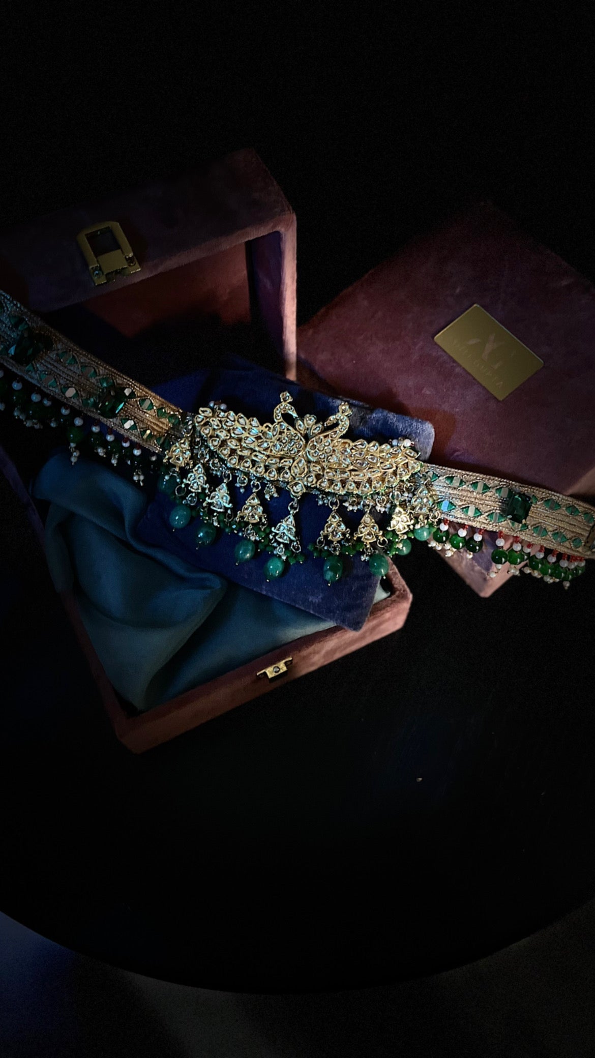 Buy Women's Green Peacock Motif Luxury Belt