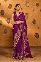 Berry Wine Jacquard Berry Wine Zen Saree