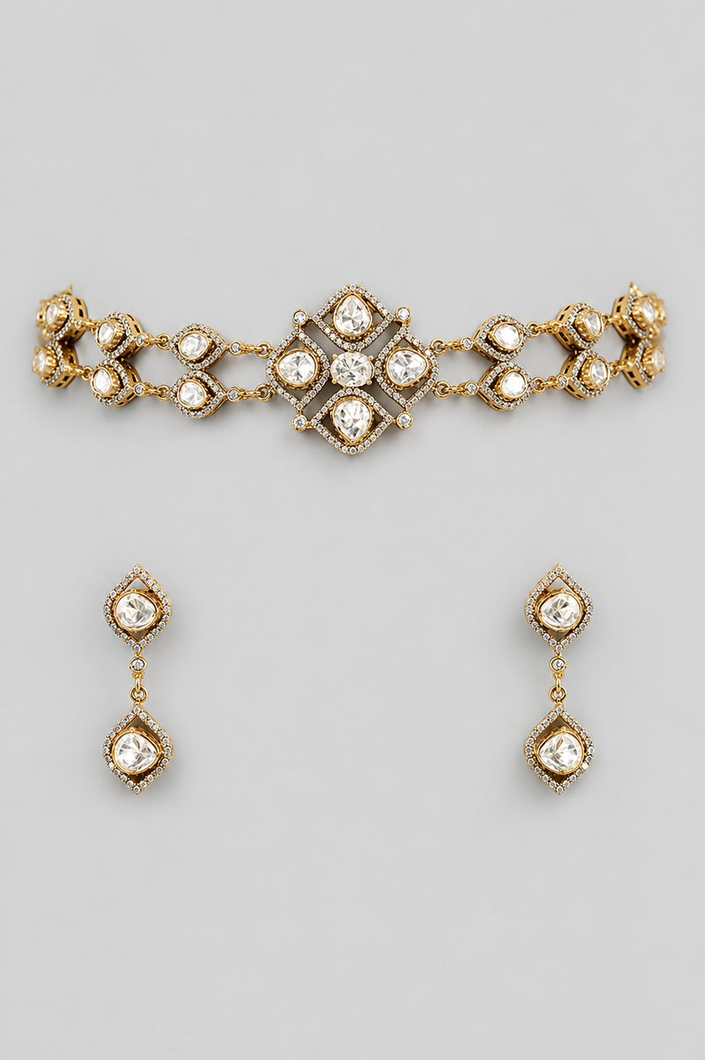 Vibhuti Two Tone Finish Polki Choker