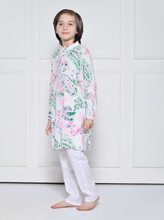 Samar - A White Kurta set for boys