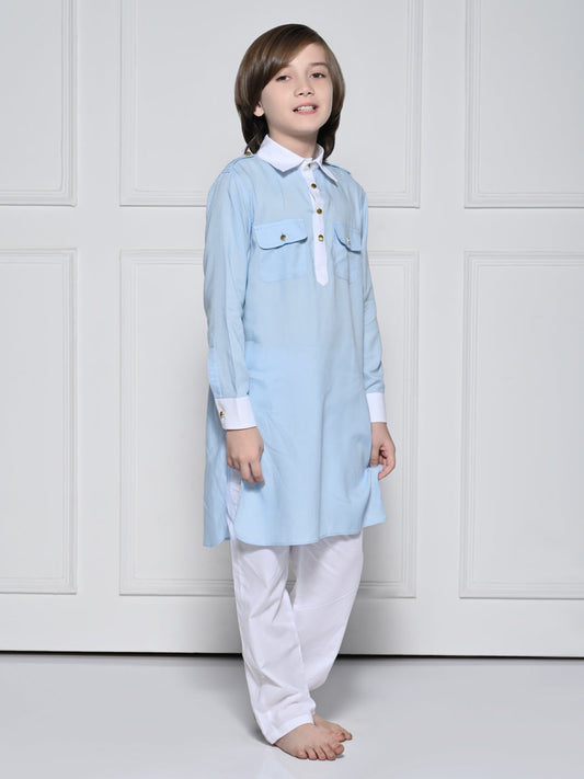 Blue Kurta Set - A Light Blue Kurta set for boys