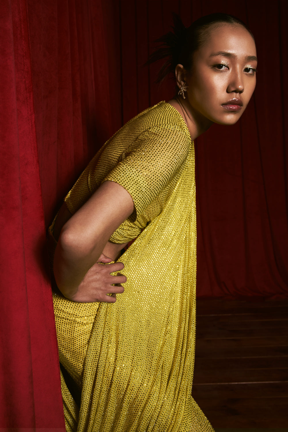 Citrine Crystal Radiance Slit Skirt