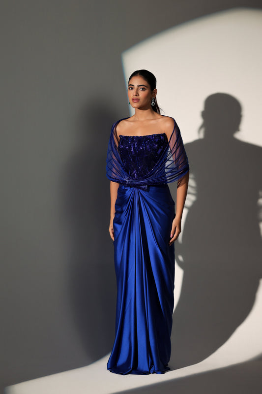 JESSICA POWER SHOULDER CORSET SKIRT SET