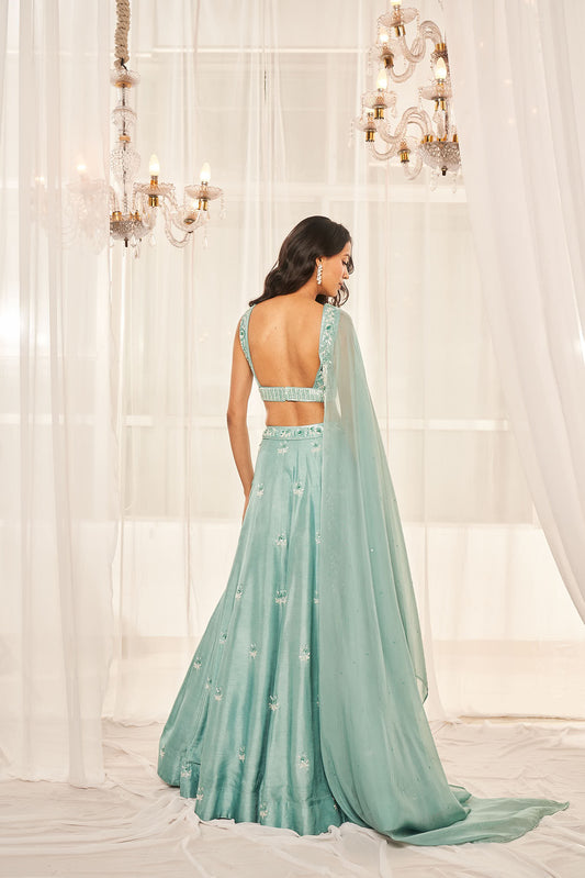 Candy Blue Lehenga Set