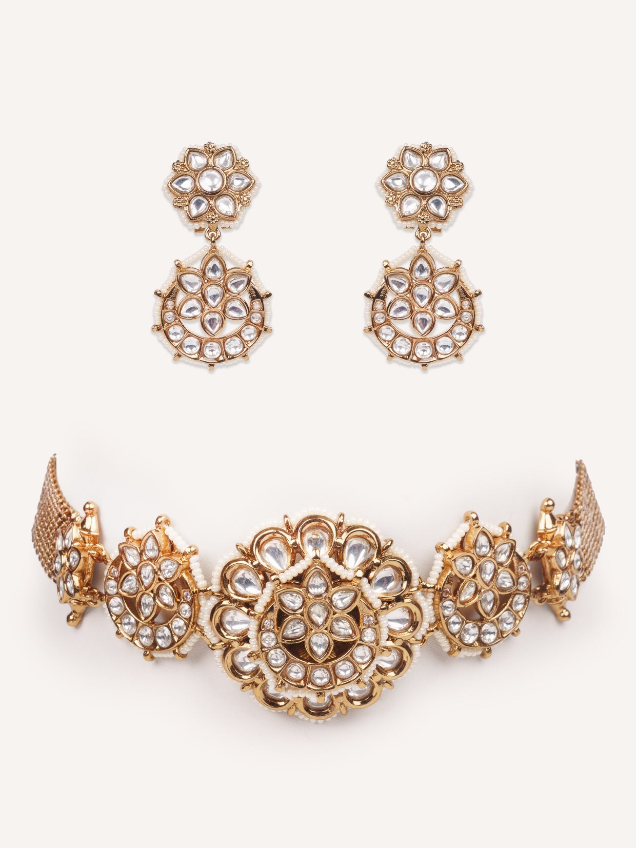 Taniraaz Gold Finish Kundan Choker