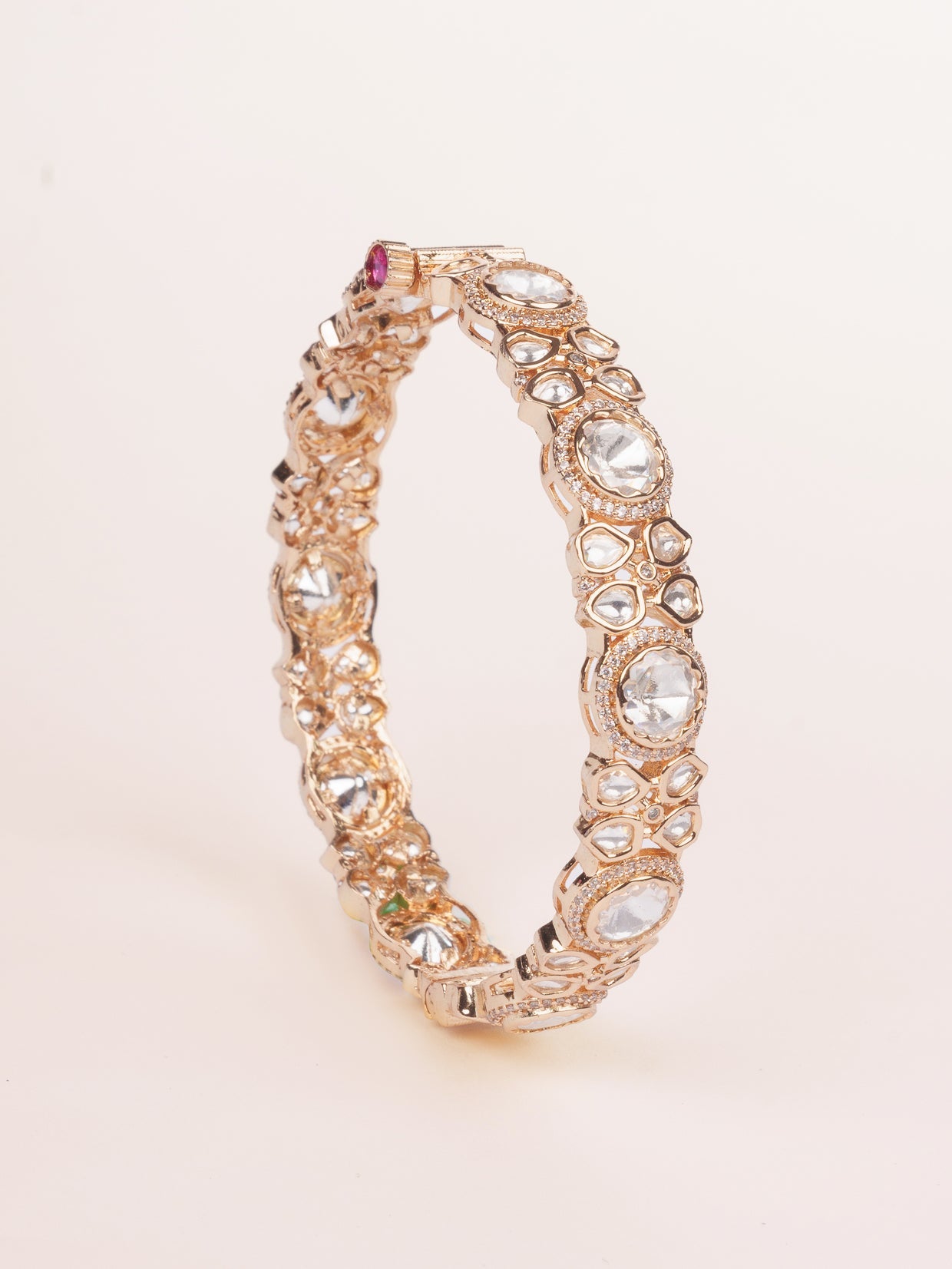 Yuvina Gold Finish Kundan Kadas