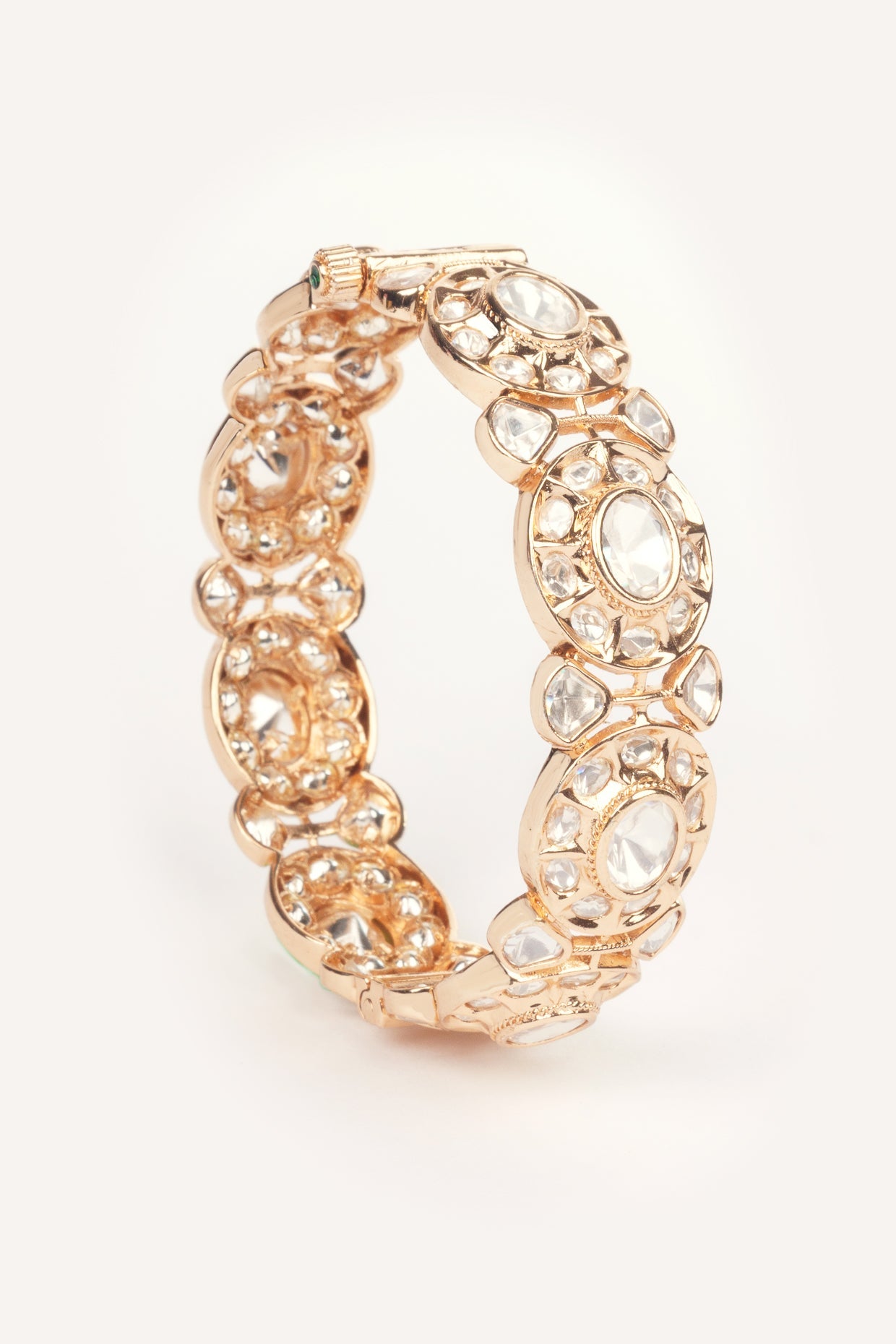 Amayira Gold Finish Kundan Kadas