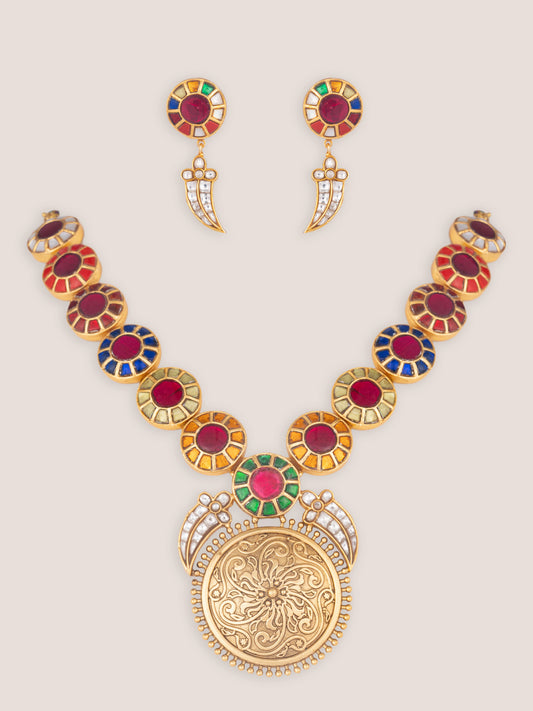 Lavanya Multicolor Kundan Long Set