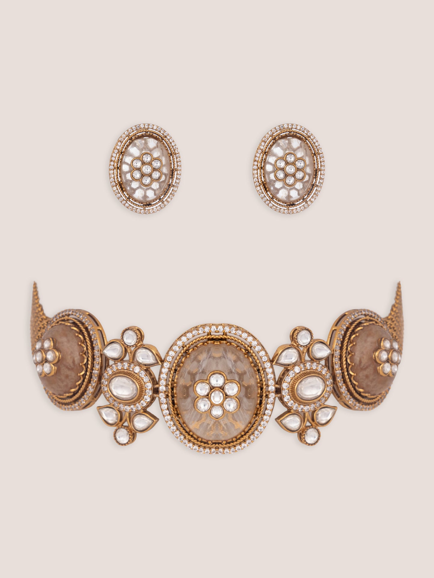 Niraaz Gold Finish Kundan Choker