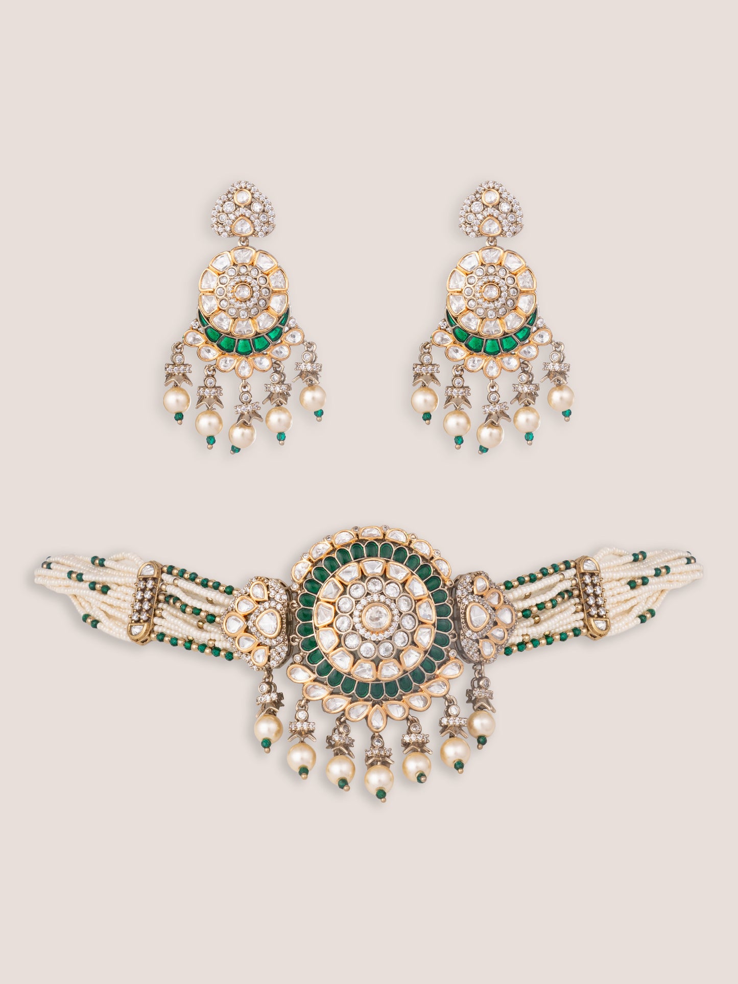 Laisha Green Kundan Choker