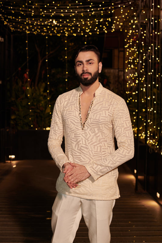 Ivory Impression Jacket Set