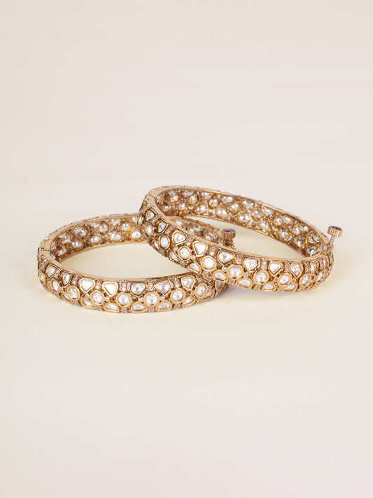 Daksha Two Tone Finish Polki Kadas