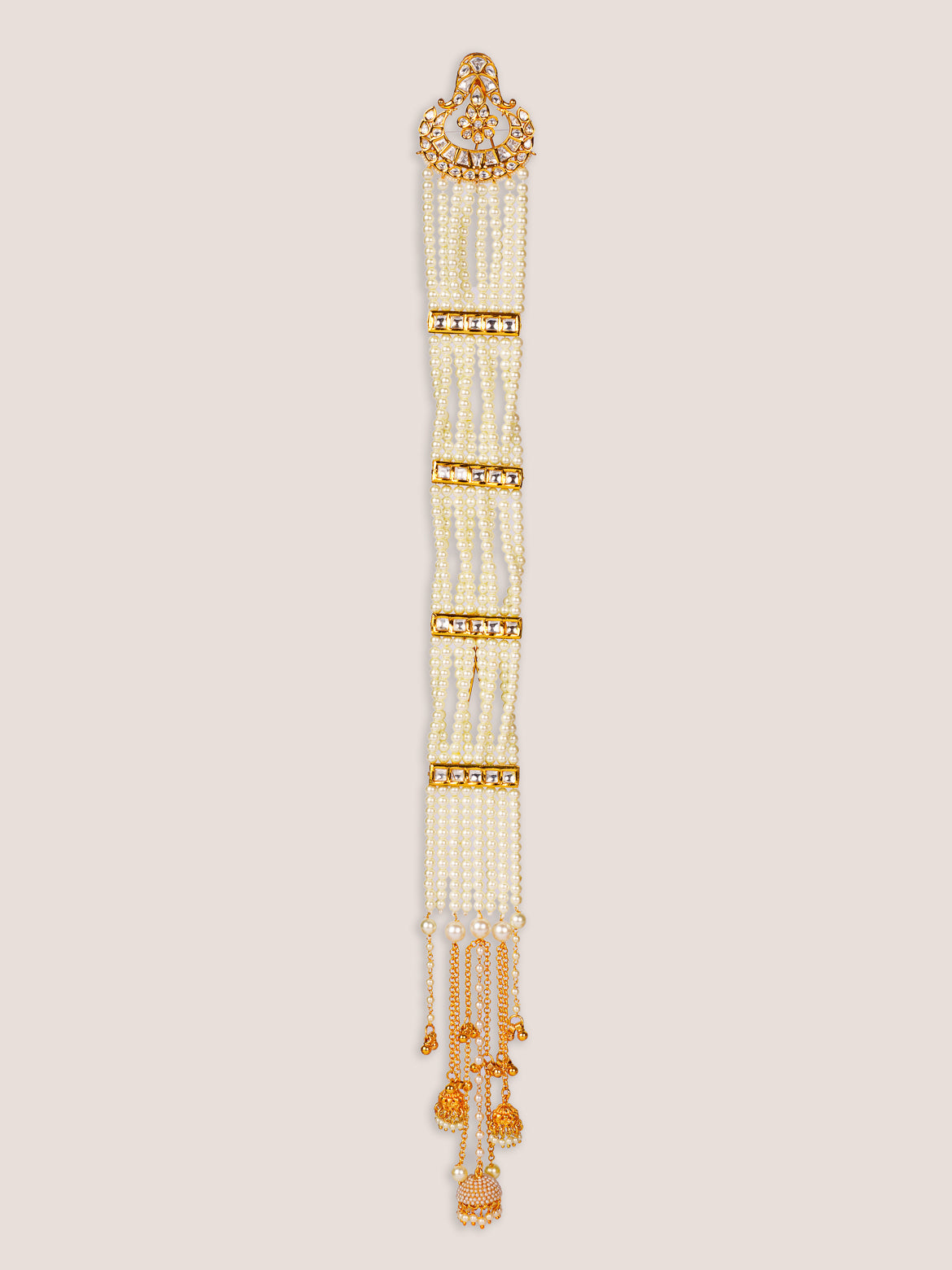 Hirkat Gold Finish Pearl Kundan Choti