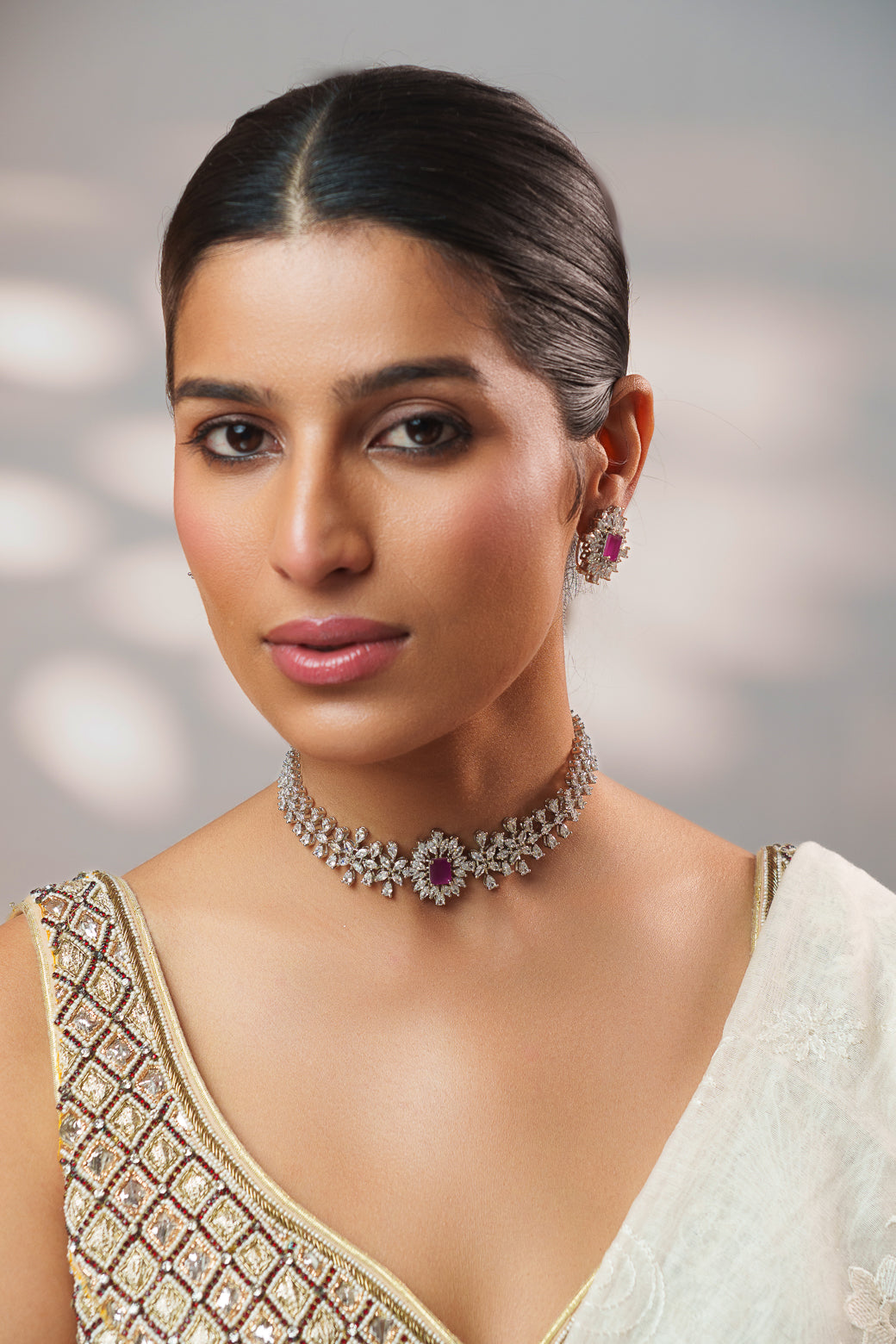 Myra Pink Diamond Choker